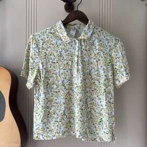 Blair Vintage Dainty Floral Top Button Collar Shirt